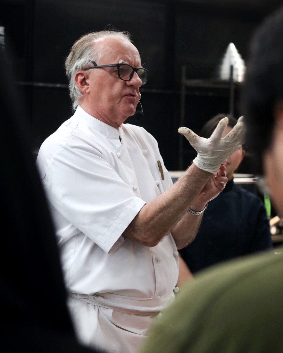 Chef Eduard Betz, faculty member of ICAS, leading a demonstration